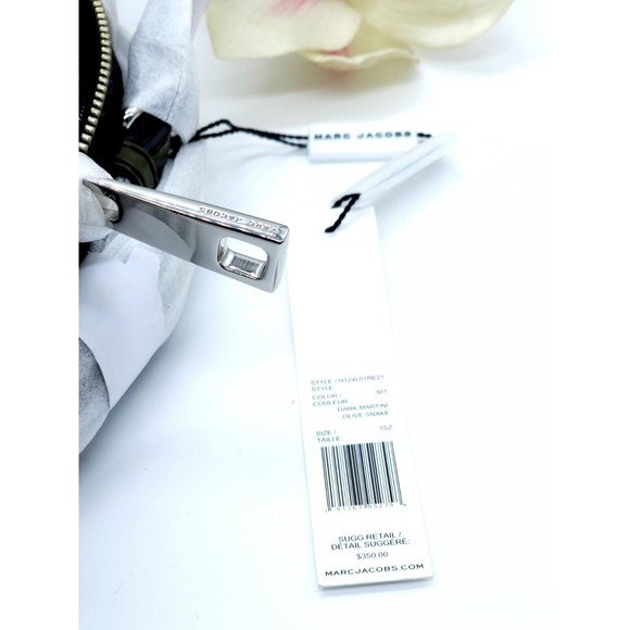 Marc Jacobs Snakeskin Embossed Leather Circle Crossbody Bag New GL0237621 - Picture 10 of 16